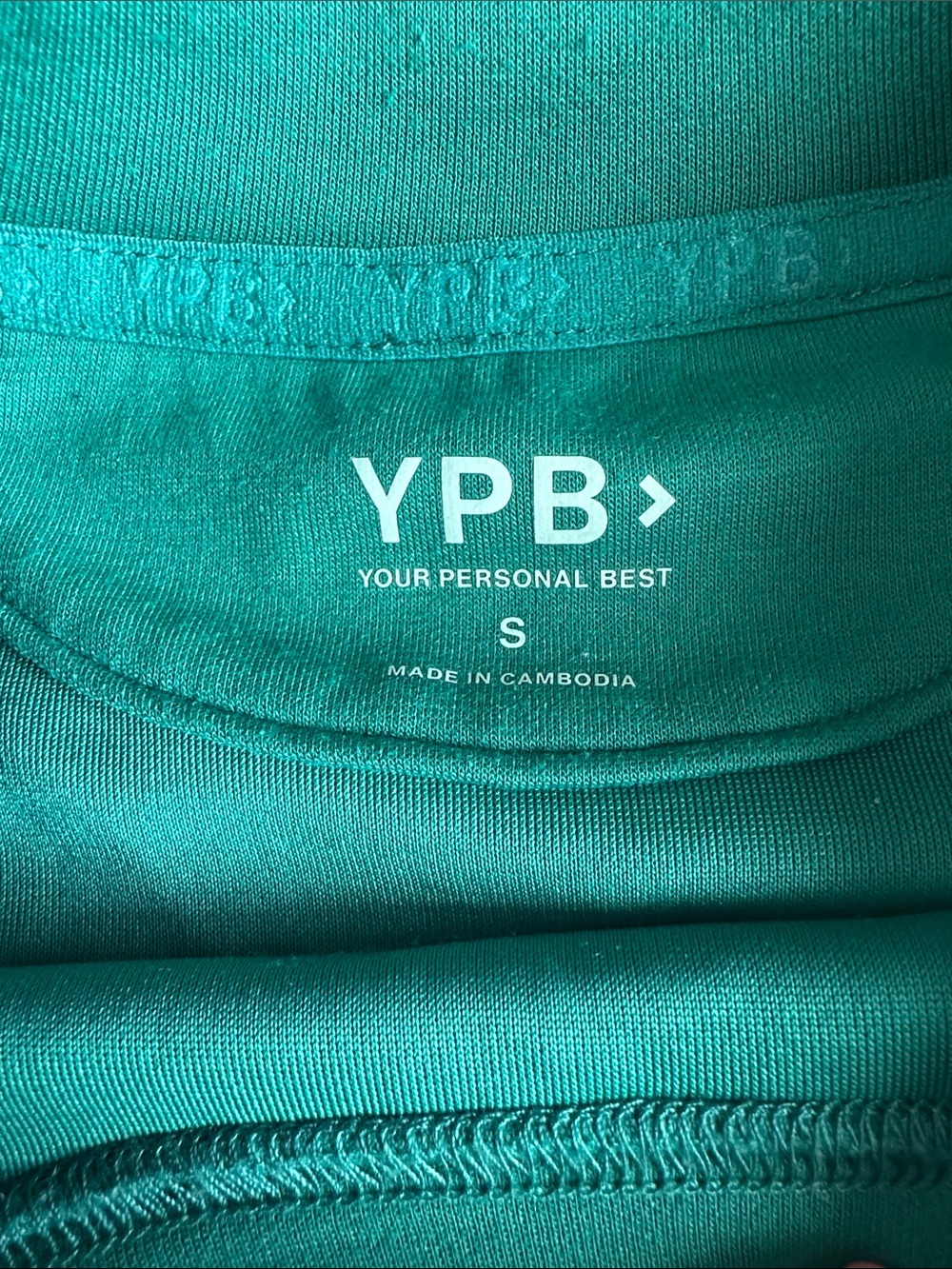 Women's Cropped Oversized Crewneck Sweatshirt - Teal Green - Picture 2 of 9
